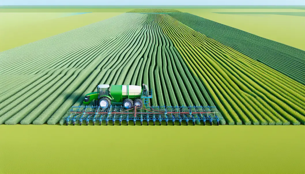 Various fertilizer types displayed in a lush field, highlighting options for farmers.
