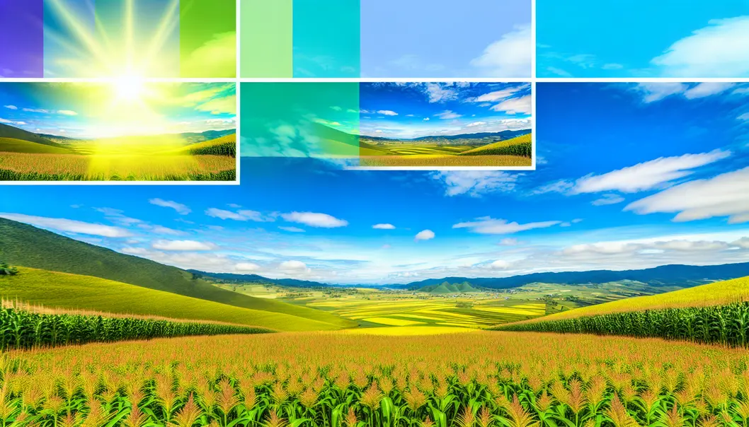A panoramic view of flourishing crops in Moc Chau, illustrating successful farming.
