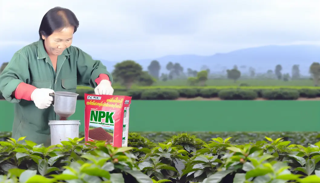 Cánh đồng cà phê tại Mai Sơn được chăm sóc với chế độ phân bón hợp lý.