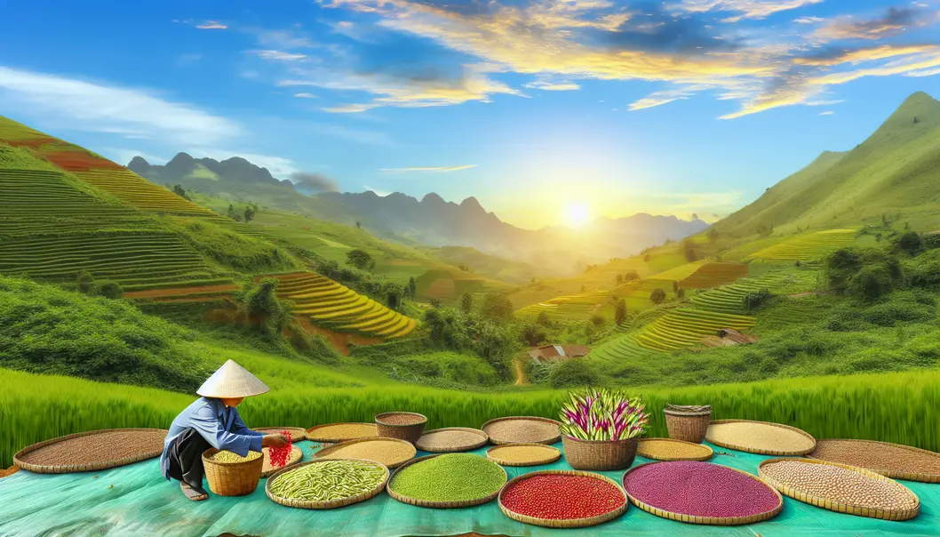 Nông dân ở Sơn La đang chọn hạt giống cho mùa hè.