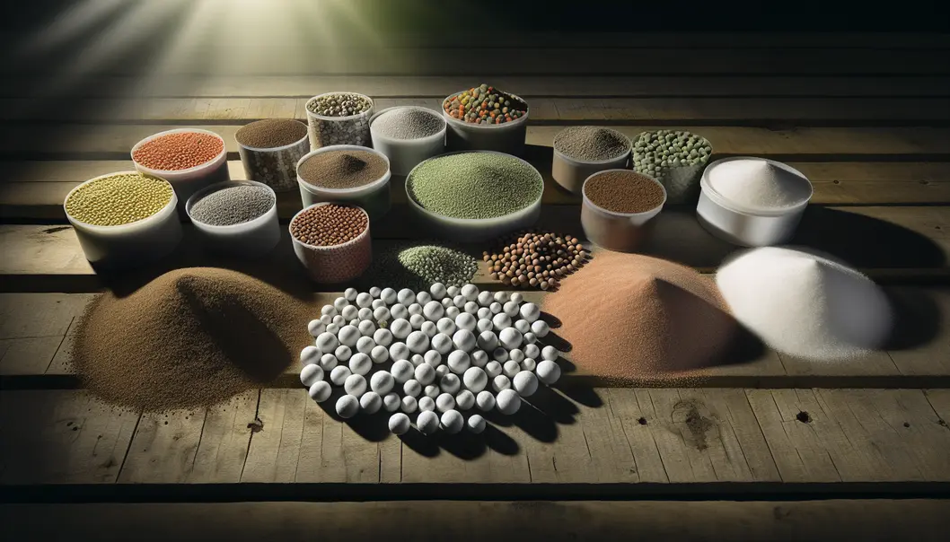 Various types of fertilizers including organic, inorganic, and biofertilizers.